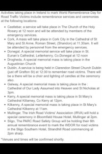Ireland - Events Nationwide 2014, Irish Road Victims Association, Mayo, Ireland, 16 November 2014 (1)